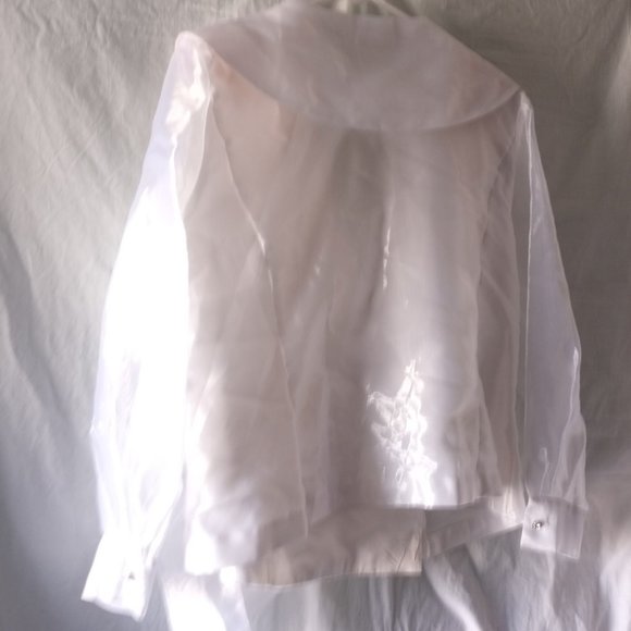 Women's XL Onyx Nite Vintage Glossy Front Wrap Shirt - Picture 3 of 17